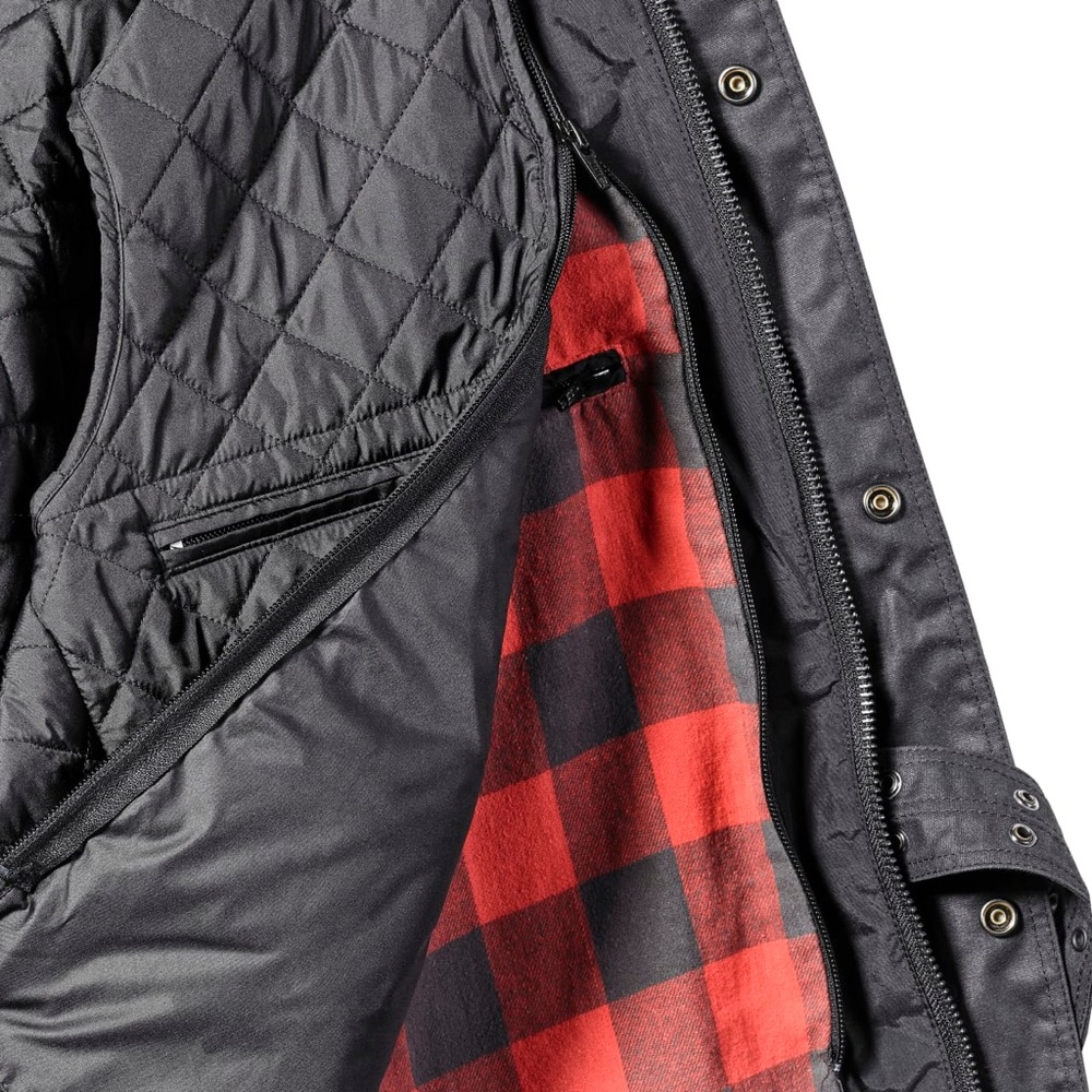Triumph Beck Waxed Canvas Motorcycle Jacket + INCLUDED ARMOR! - Picture 4 of 13